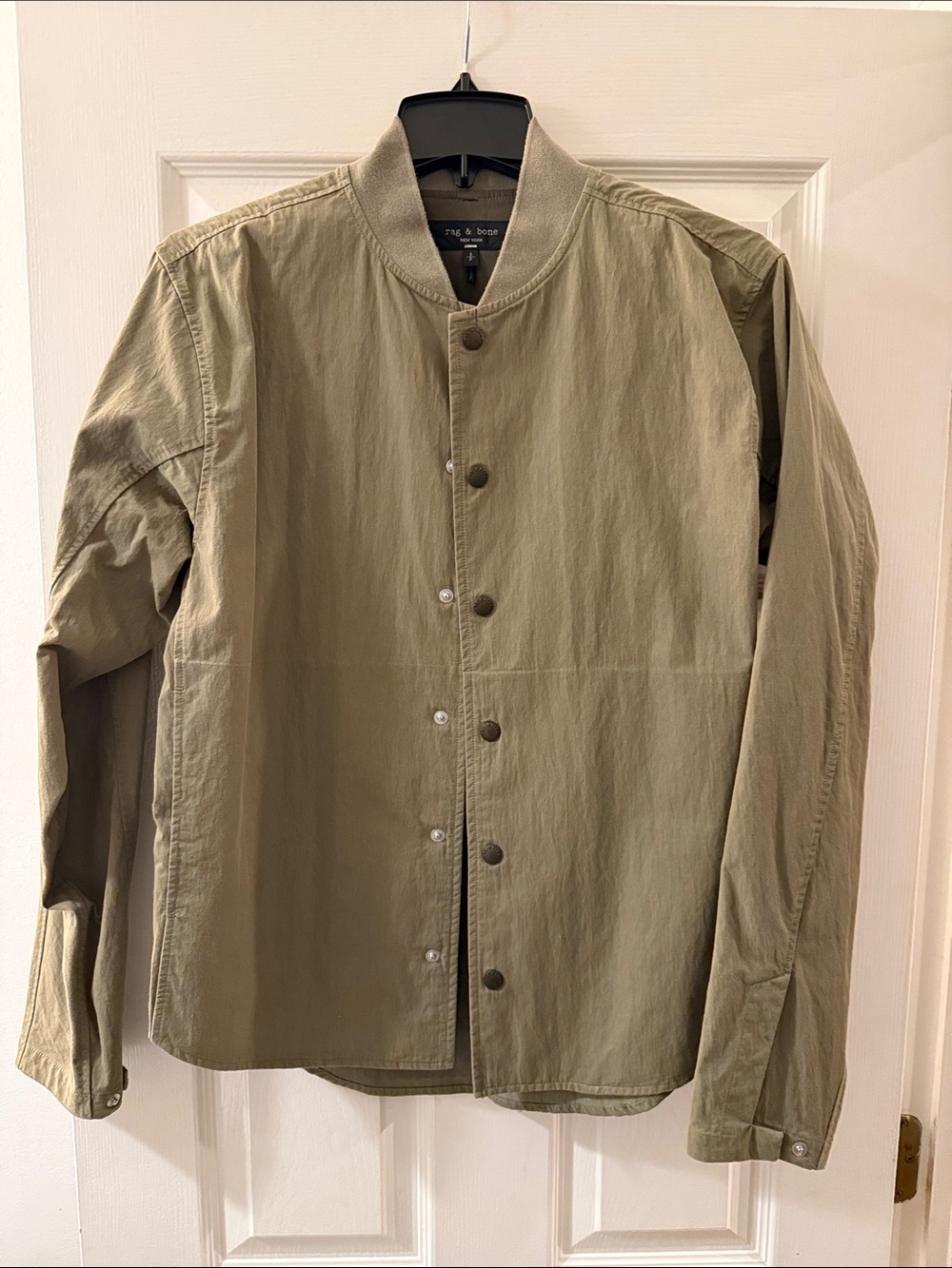 rag & bone Men's Lightweight Olive Shirt Jacket
